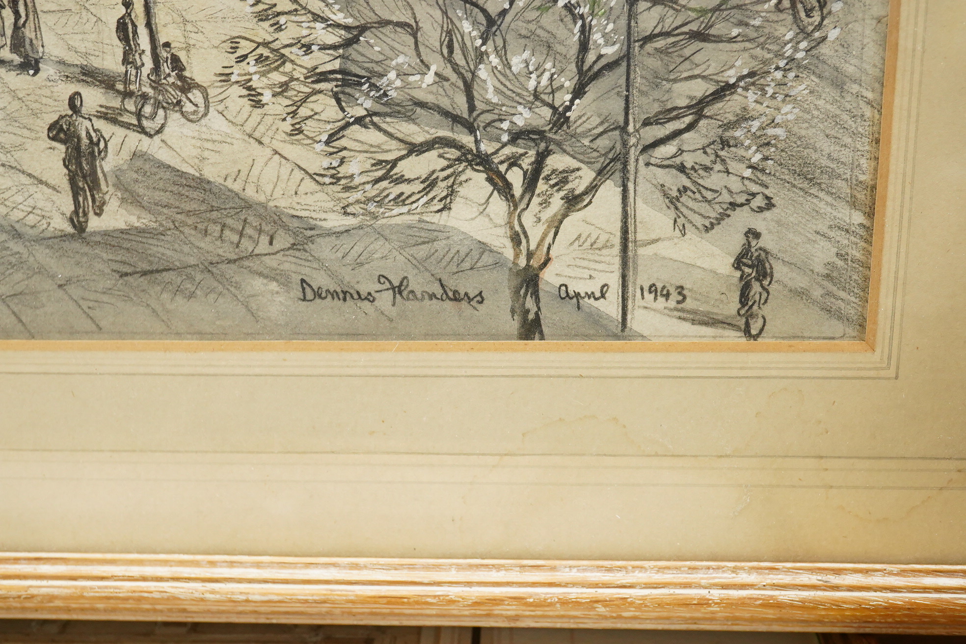 Dennis Flanders (1915-1944), ‘Ripon Cathedral’, signed and dated April 1943, watercolour, 37 x 52cm